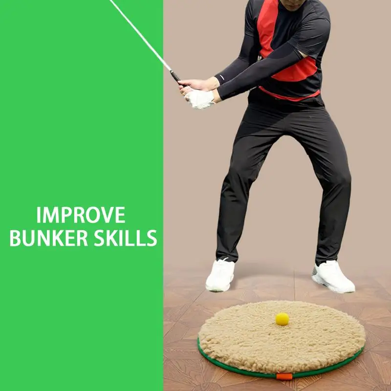 

Golf Bunker Practice Mat Bunker Chipping Mat Portable Foldable Sports Training Equipment For Outdoor Indoor Garage Yard