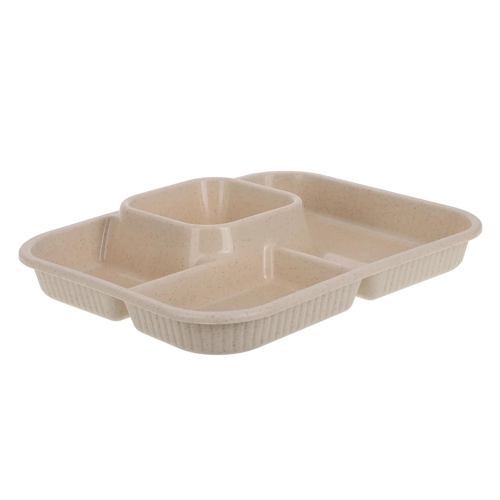 Compartment Plate Divided for Kids Warming Tray Serving Platters 4 Compartments Dinner Food Partition Grid