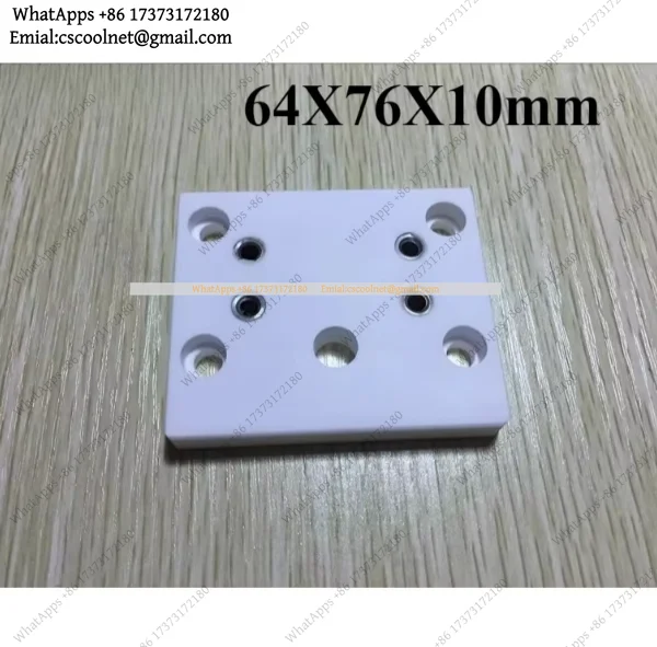 JS02 Upper Ceramic Isolator Plate 76x64x10mm For CHMER CH303 Wire EDM Machine Parts CNC Low Speed Wire Cut
