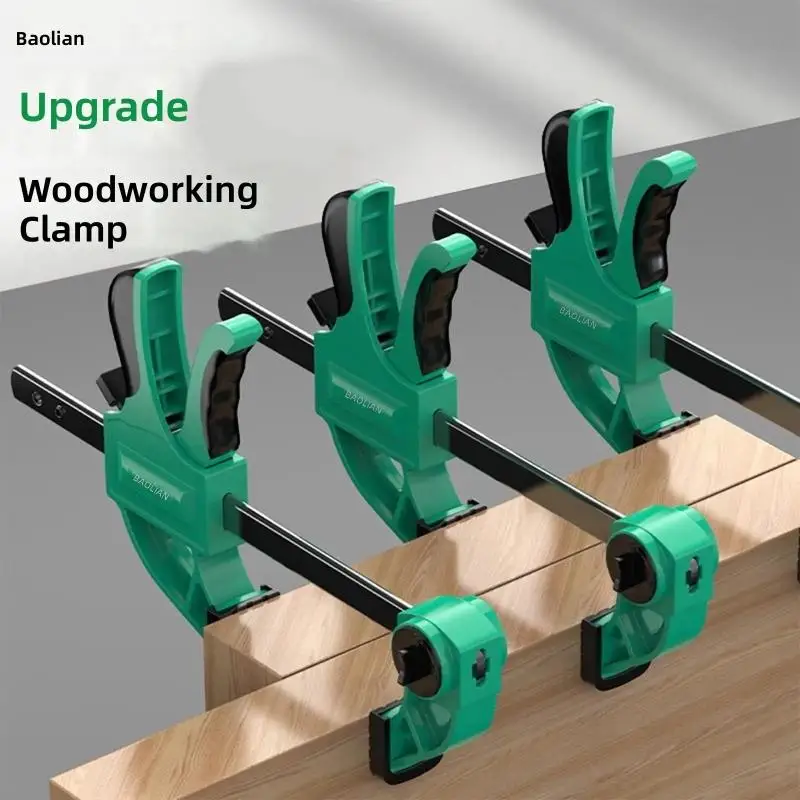 

4/6/8/12in Woodworking Clamp Fixed Type Quick Ratchet Release Clip Tool Work Bar Clamp Hand Tool for Carpentry Ergonomic D2RD
