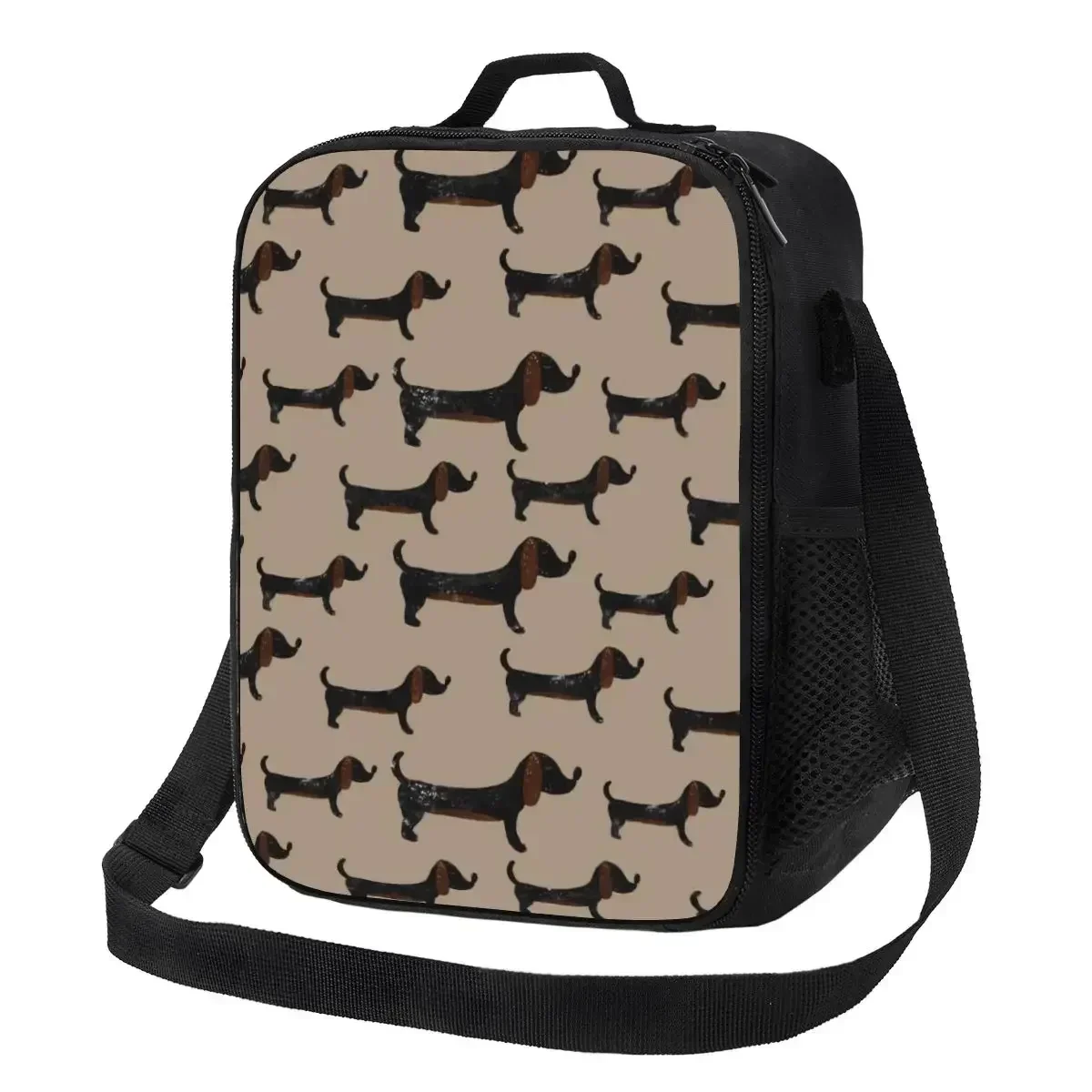 Custom Badger Sausage Dog Lovers Lunch Bag Men Women Cooler Thermal Insulated Lunch Box for Student School