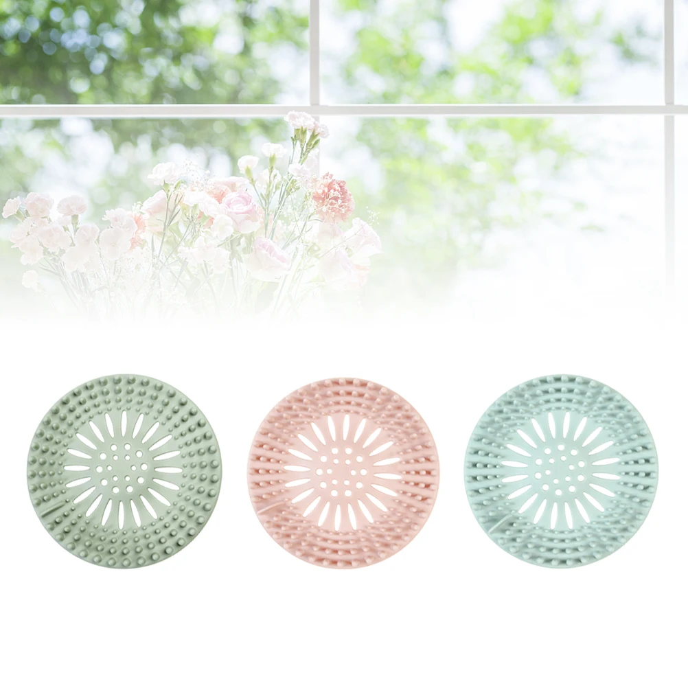 

2 PCS Strainer Filter Mesh Floor Dip Cover Sink Stopper Anti-clogging Basket Pink