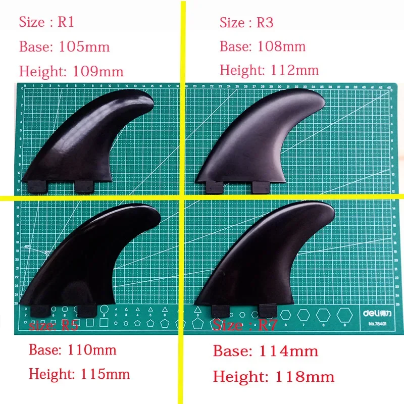 BiLong FCS Performer Surfboard Fins Tri Fin  Nylon+fiberglass Black Surf Fins R1-R3-R5-R7 Four Sizes Surfing Quilhas Surf Fin