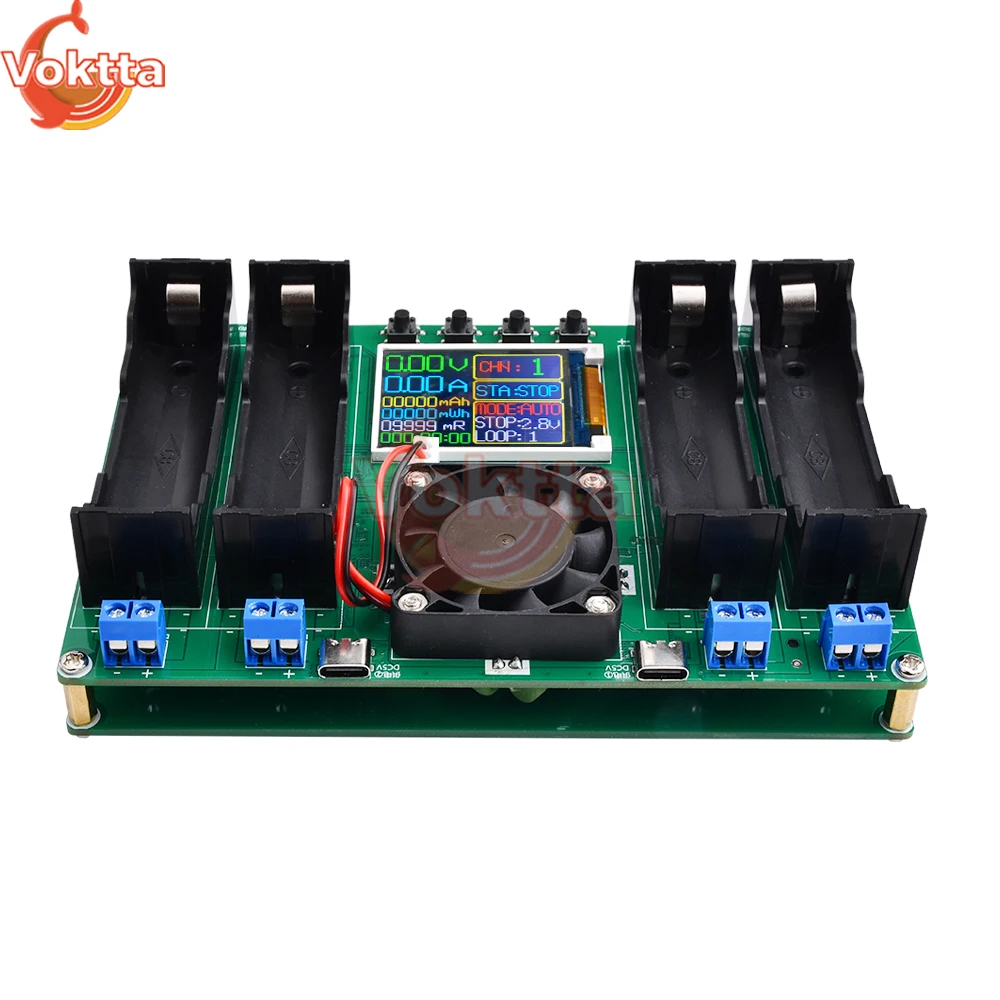 18650 Lithium Battery Capacity Tester MAh MWh Internal Resistance Tester Auto Charging and Discharging Module Power Detector