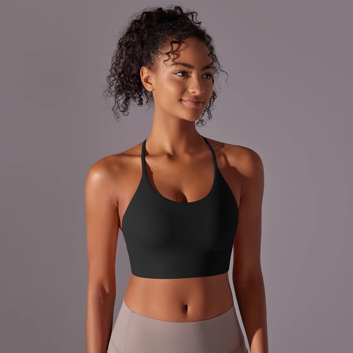 Sport-BH, weich, rückenfrei, sexy Damen-Fitness-BH, Strumpfhosen, Yoga-Weste, hohe Festigkeit, stoßfest, für Fitnessstudio, Sport-Top, Push-Up mit Brustpolster – Detail 15
