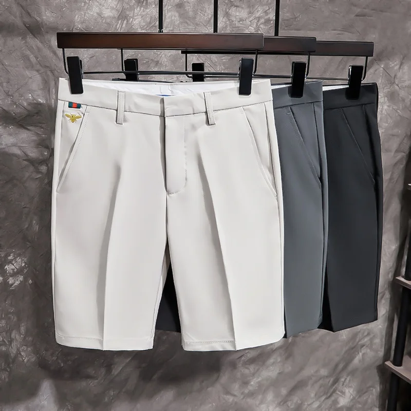 

Мужские модные повседневные брюки с принтом пчел, без необходимости глажки, в корейском стиле, универсальные, для отдыха, трендовые брюки