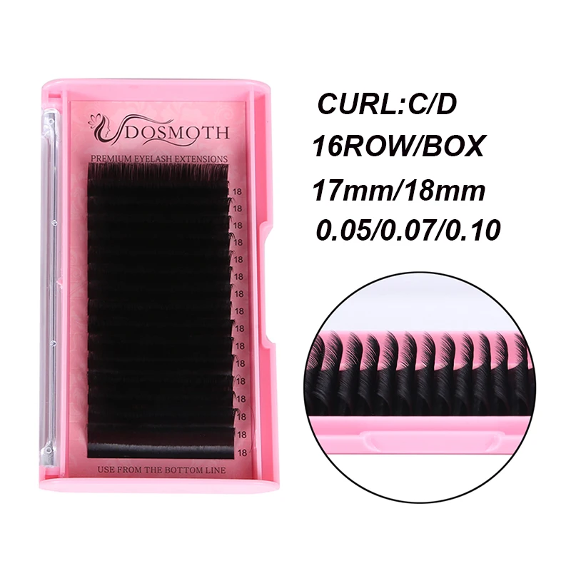 High Quality Extra Long Eyelash Extension 0.07C D 17mm 18mm Natural False Eyelashes