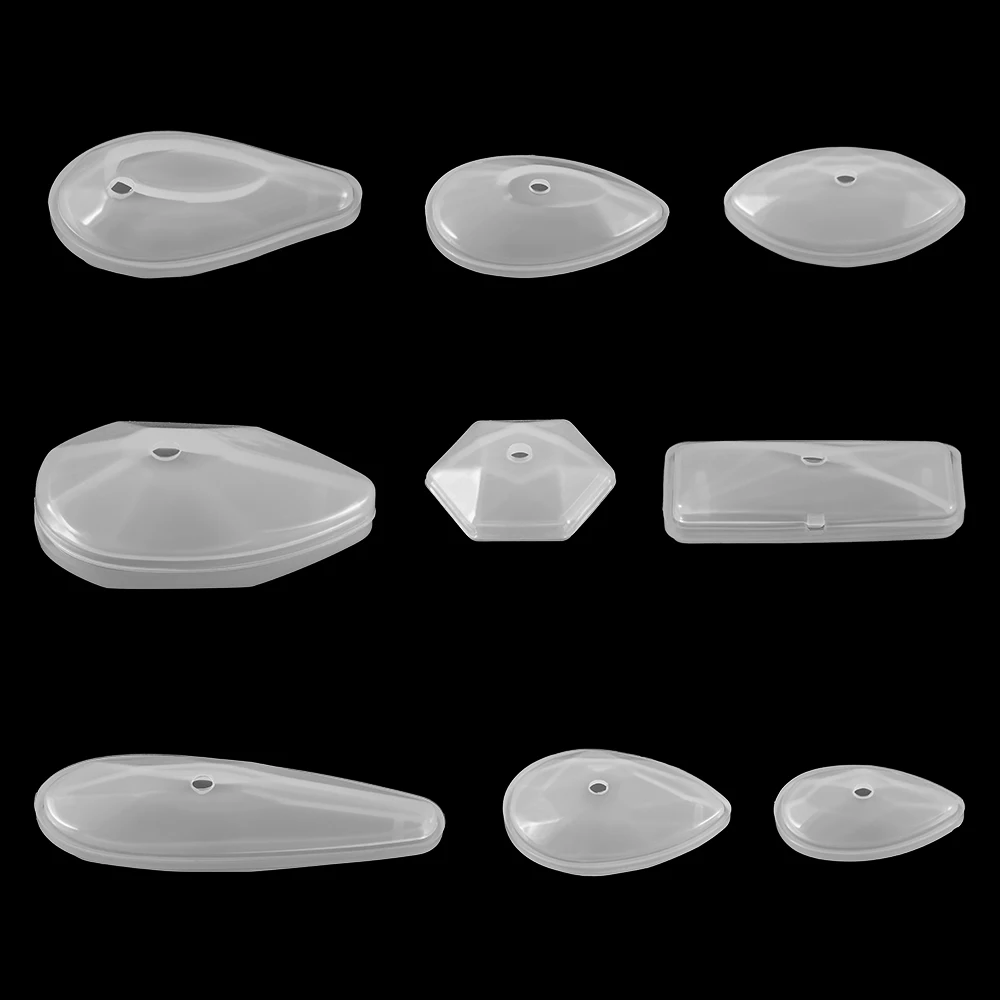9 Style With Hole Pendant Crystal Silicone Mould DIY Epoxy Resin Necklace Pendant Mold For Craft Jewelry Making Findings Supplie