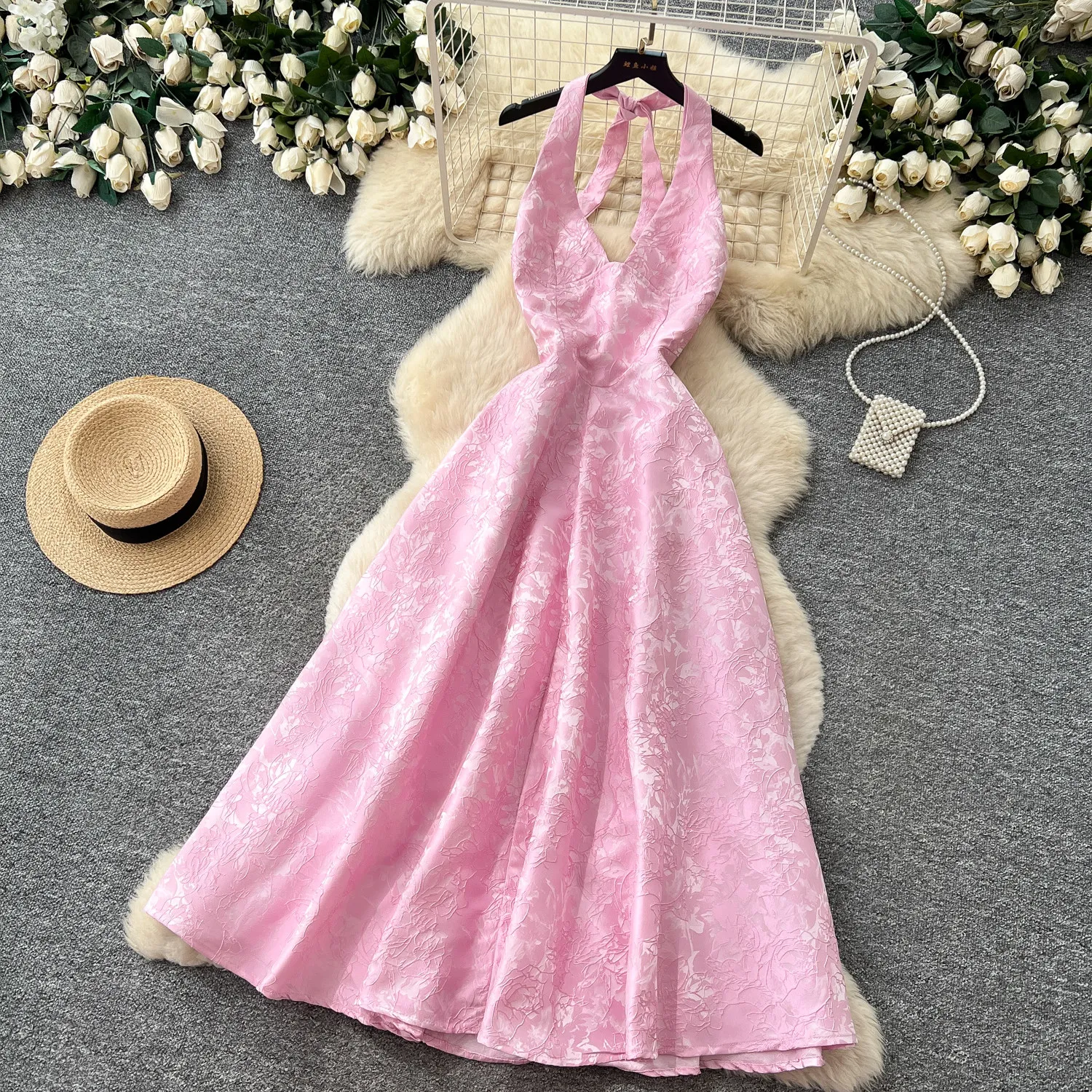 Chic Resort  Halter Sleeveless - Maxi Dress Halter recension och pris