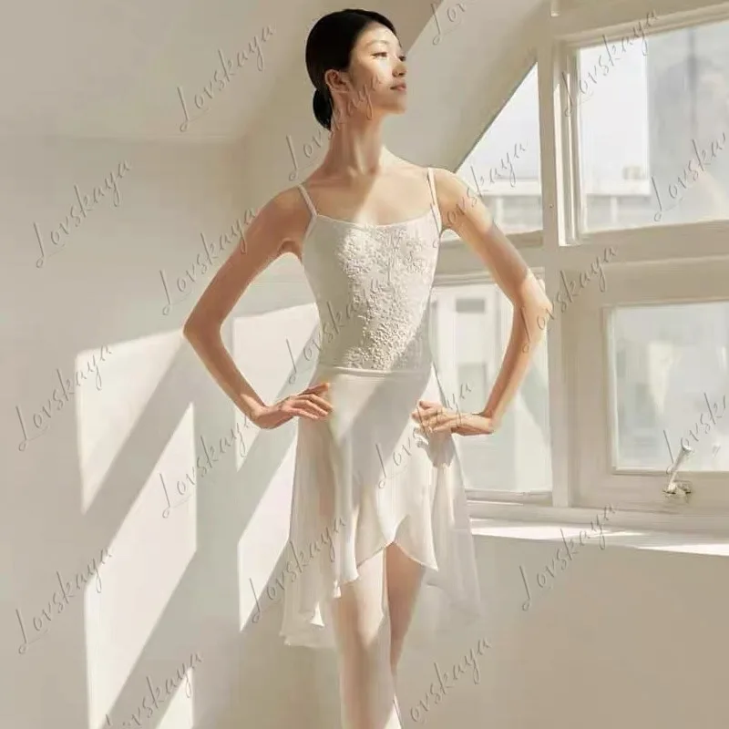 

Взрослый женский бархатный танцевальный костюм с бретелькой на шее, гимнастический тренировочный купальник, балетная тренировочная одежда для фитнеса и упражнений