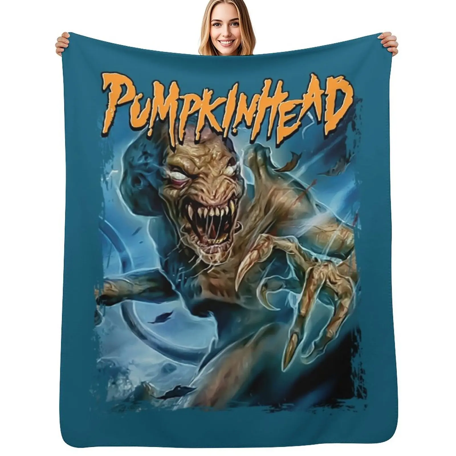 

Pumpkinhead Throw Blanket Thin Flannel Large Bed linens Blankets