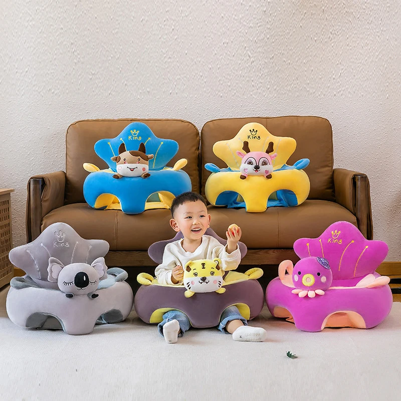 ベビーソファサポートシートカバー、快適なぬいぐるみチェア、幼児用巣、パフウォッシ、スタッキングなし、座って学ぶ