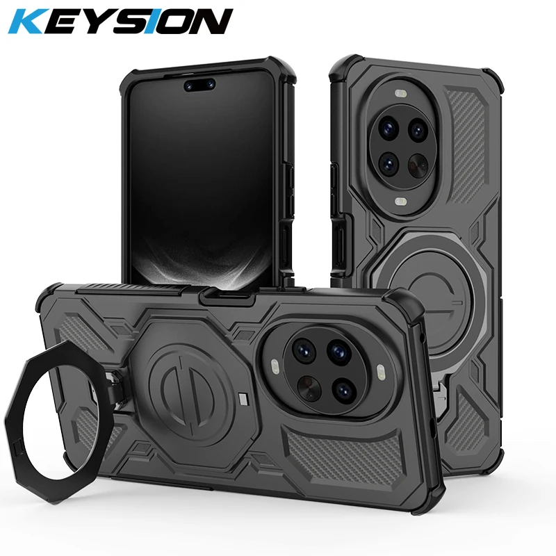 حافظة مغناطيسية مقاومة للصدمات من KEYSION لهاتف هواوي نوفا 14 برو من مادة البولي يوريثان الحراري + PC حافظة خلفية معدنية حية لهاتف هواوي نوفا 14 #1