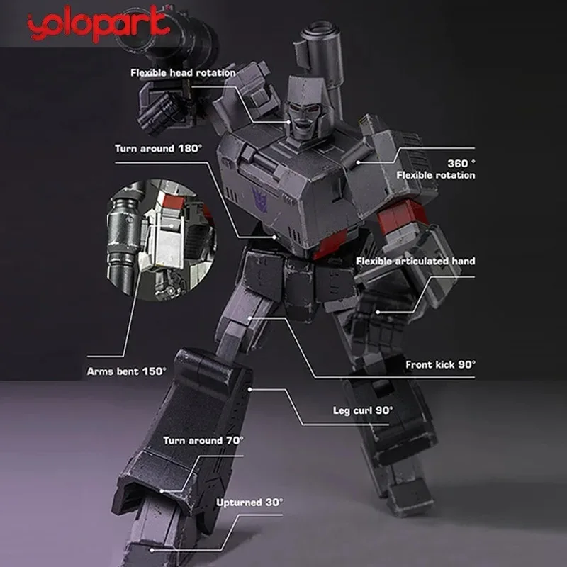 Juguete Transformable Megatron Nuevo en Existencia, Armadura Exterior de Aleación de Color Metálico, AMK PRO G1, Juguetes de Ensamblaje, Regalos de Colección