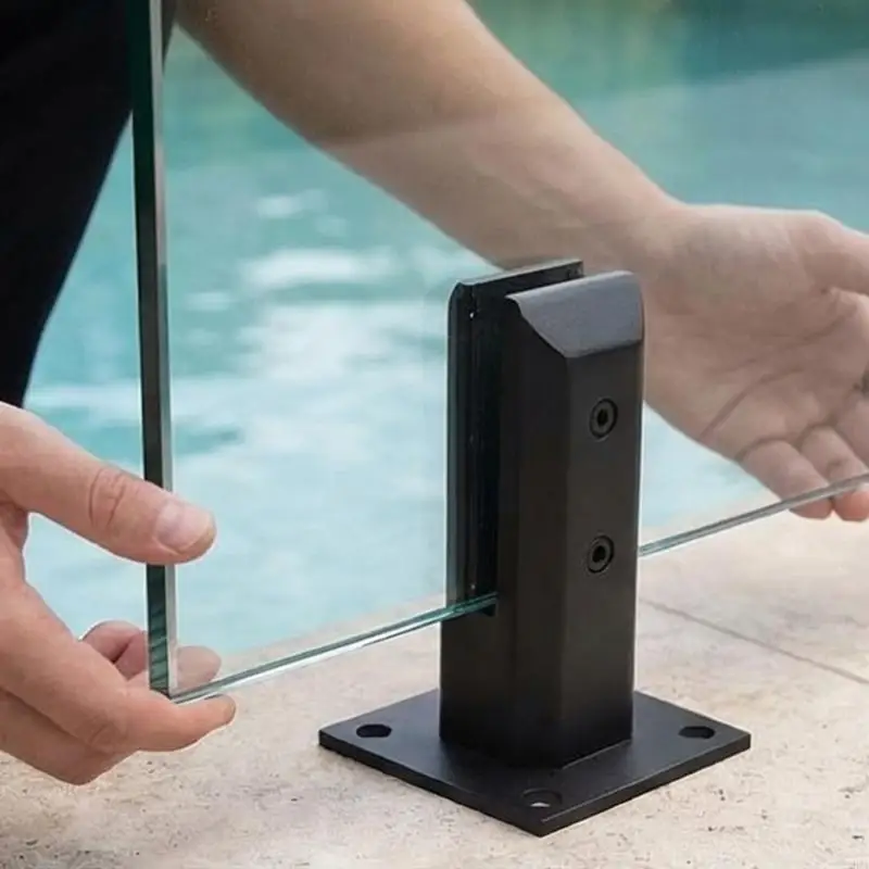  Stainless Steel Fence Clamp Railing Floor Stand Glass Railing Spigots For Pools And Balconies No Need To Drill Holes
