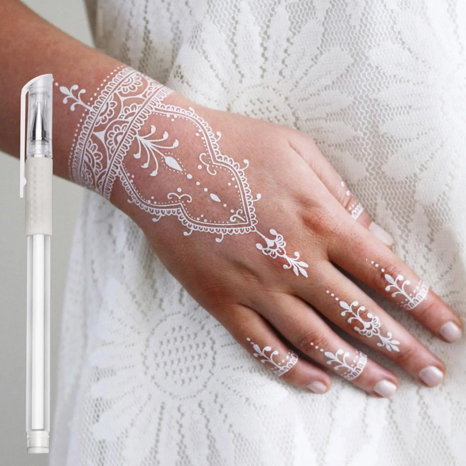 Washable Body Art Supply Tool Pen Temporary Markers For Draw Skin White Skin Make Up Supplies White Surgical Scribe Tool Tattoo
