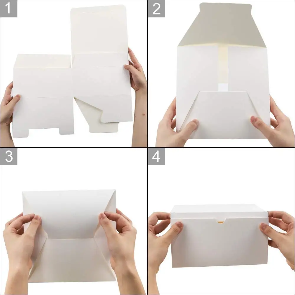 10pcs Paper Gift Boxes with Lids 8x8x4inch for Presents Christmas Wedding Birthday Party Gift Packaging Bridesmaid Proposal Box