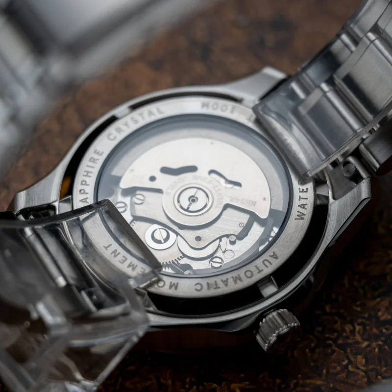 بروكسيما ساعة أوتوماتيكية للرجال عسكرية 39 مللي متر بتوقيت جرينتش ساعة يد ميكانيكية غواص 10ATM مقاوم للماء BGW-9 مينا مضيئة NH34 #6