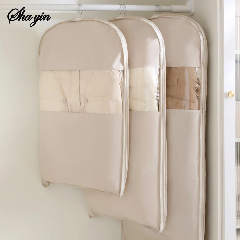 Visible Compression Hanging Bag for down Jacket - Dust Cover Clothes Storage Wardrobe Organizer for Household