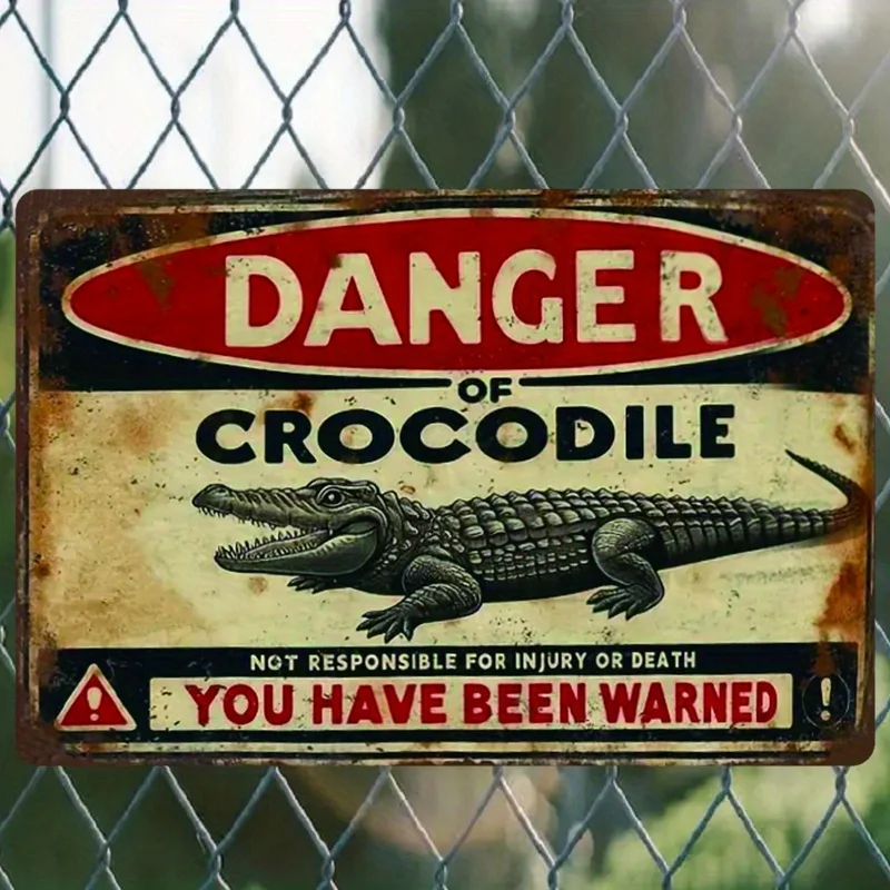 Danger of Vintage Metal Sign - 7.87
