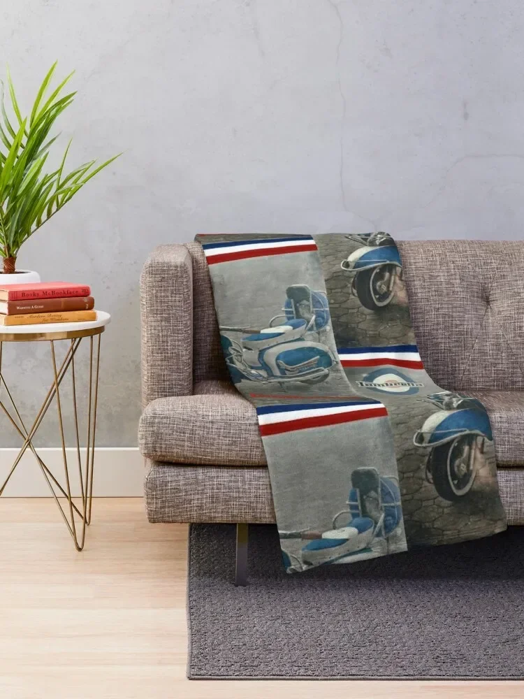 Retro Lambretta scooter Throw Blanket Beach manga Blankets