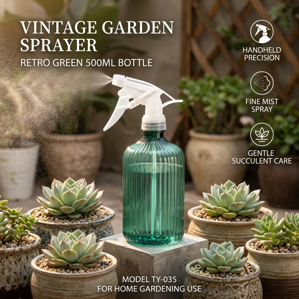 Handheld Garden Watering Spray Bottle Durable Plastic Fine Mist Nozzle For Succulent Plants Home Gardening And Plant Care 500ml