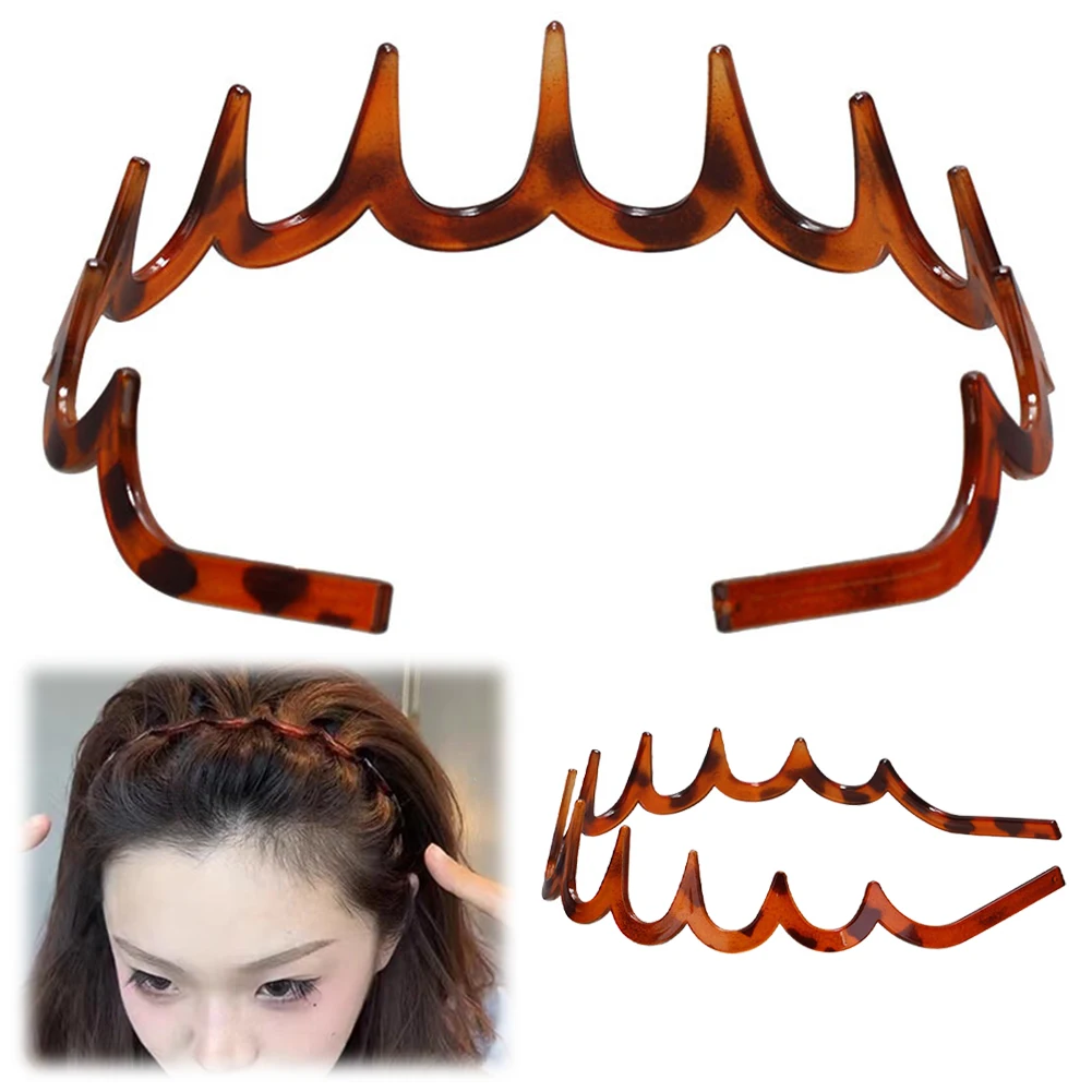 

Toothed Comb Hair Hoop Non-Slip High Cranium Head Bands Wavy Teeth Hair Hoop Accessory for Women Daily Use Yoga Spa Parties