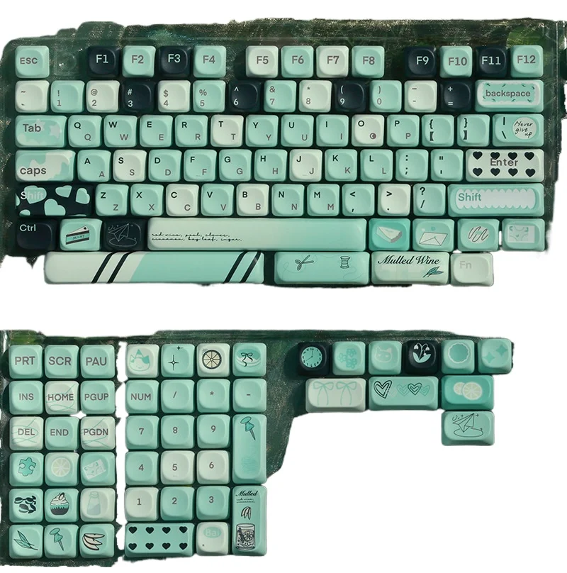 

PBT sublimation personalized keycap moa height adaptation gmk67 81 87