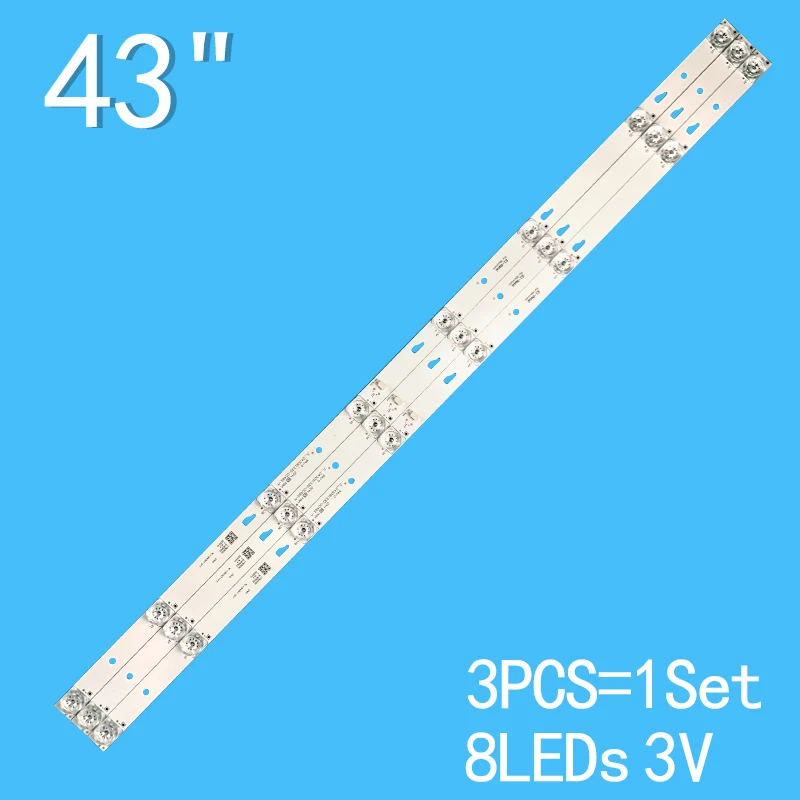 LED Backlight Strip for 43” JL.D43081330-004BS-M TCL43D08-ZC23AG-07 For 43GM16F 43W550A 43L1600C L43E9600 Atv43uhd 303tc43003