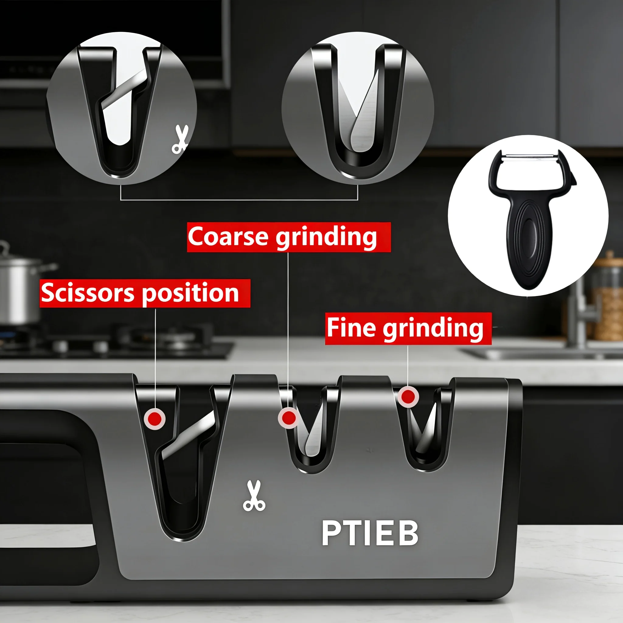 Kitchen Gadgets In China - Manual Knife Sharpener Practical Kitchen Gadget
