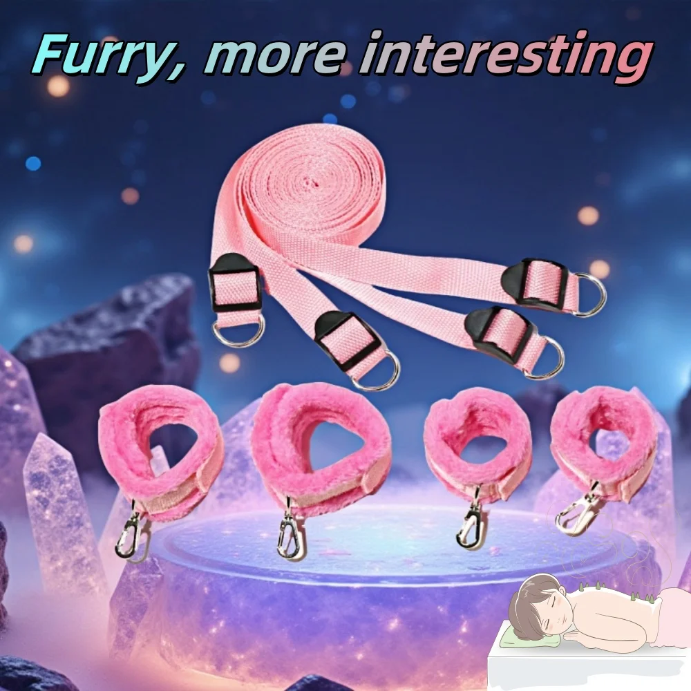 BDSM Bondage Set Adult Games Handcuff Ankle Restraints Sex Toys For Women Couples Slave Bed SM Strap Soft Cuffs Sex Shop