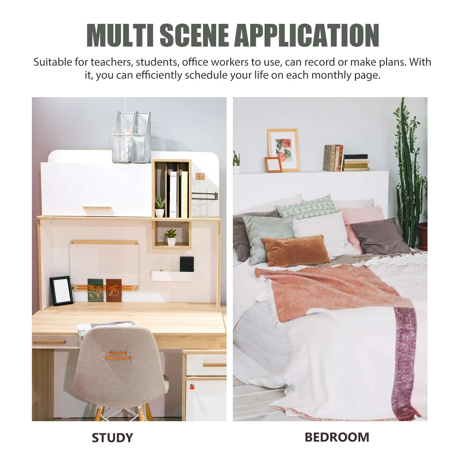 

Decorative Monthly Calendar Desktop Mini for Stand Sky-blue Paper Small Calendars Office