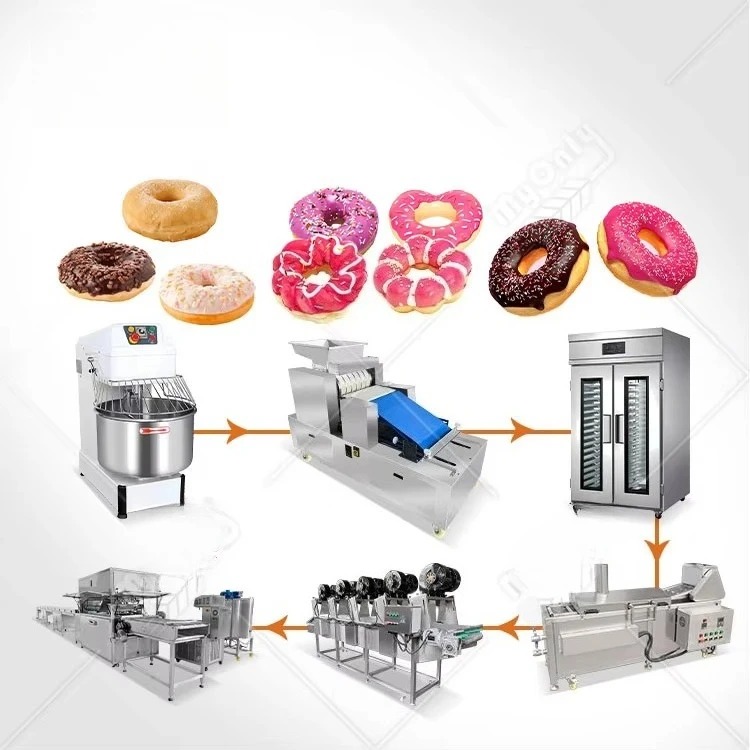 Customized Commercial Donut Production Line Automatic Donut Maker Machine Process Line Durable High Productivity