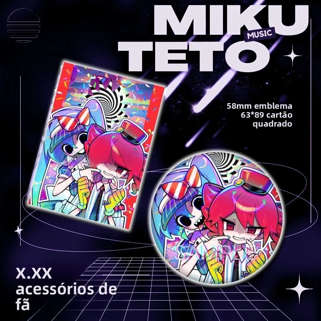 新しいボーカロイドミククリスマスギフトインニッチテトバッジアニメ漫画キャラクターグッズパッチ卓上ゲームアクセサリー