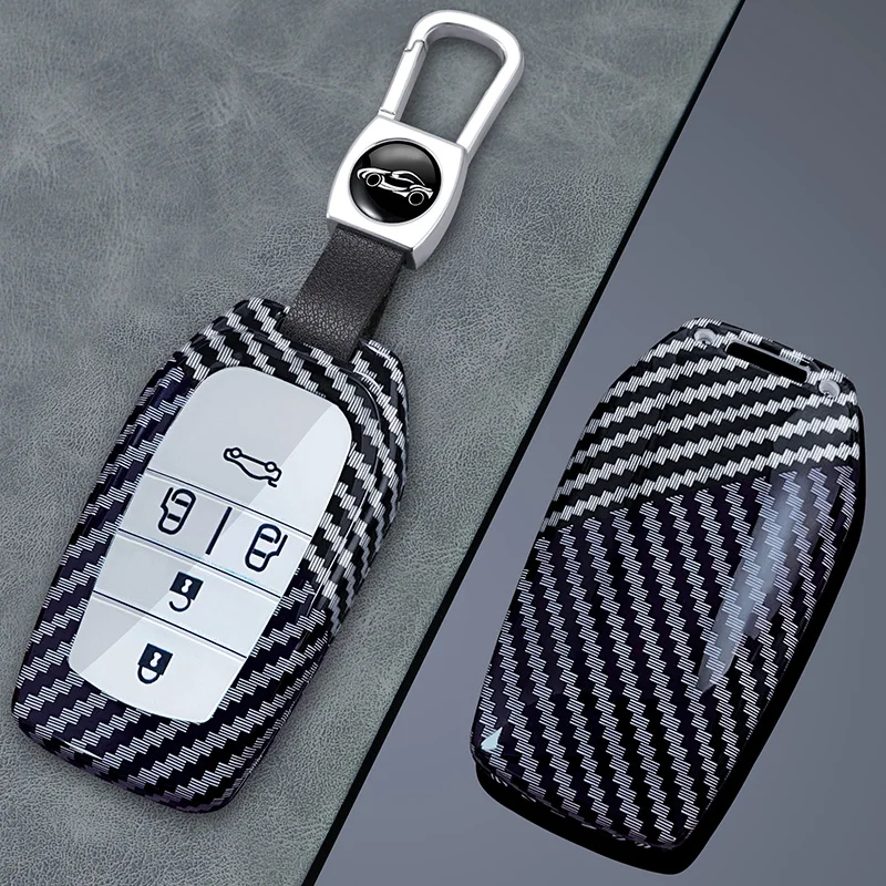 Toyota model A Key Fob Cover Case Texture Shell Car Smart Keys proteggi Toyota compatibile aspetto elegante con portachiavi in metallo