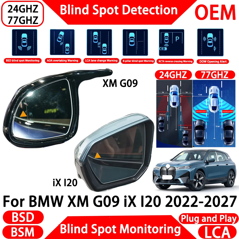 for BMW XM G09 iX I20 2022-2027 OEM Blind Spot Assist Monitoring Detection System Millimeter Wave Radar Alert Lane Change Assist