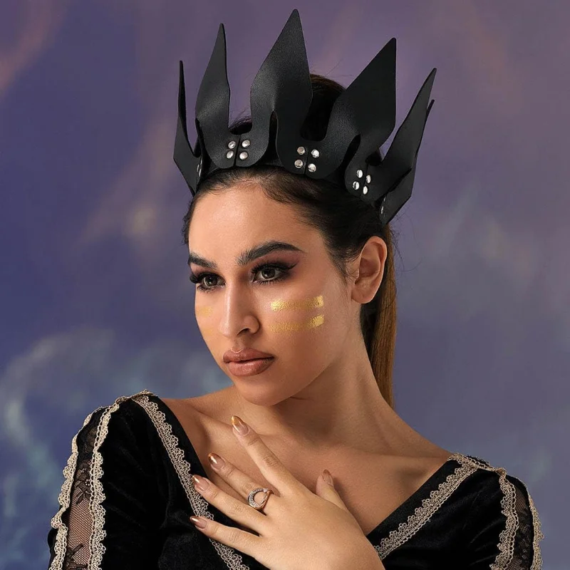 زينة عيد الميلاد والهالوين باللون الأحمر/الأسود، غطاء رأس من البولي يوريثان، مناسبة لإكسسوارات أزياء الحفلات التنكرية للرجال والنساء #2