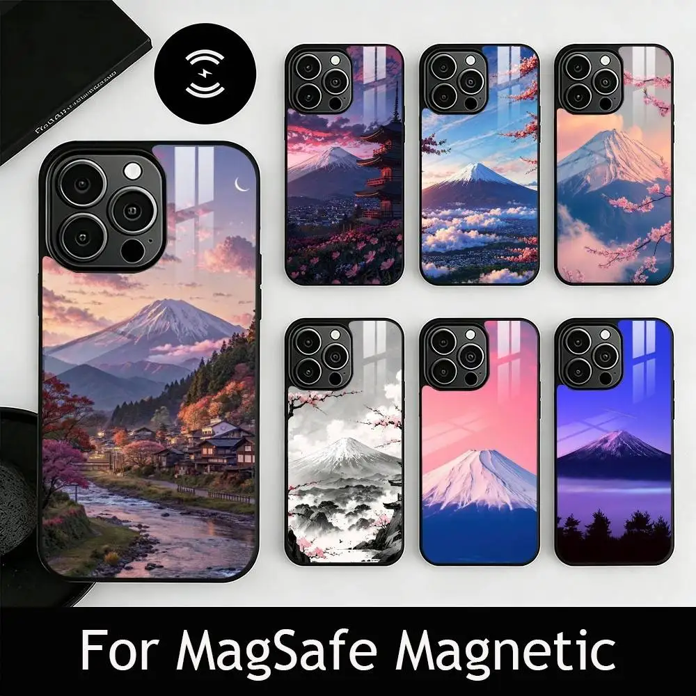 

Dreamy Mount Fuji Phone Case For iPhone17,16,15,14,13,12,11 Plus,Pro Magnetic with Magsafe Wireless Charging