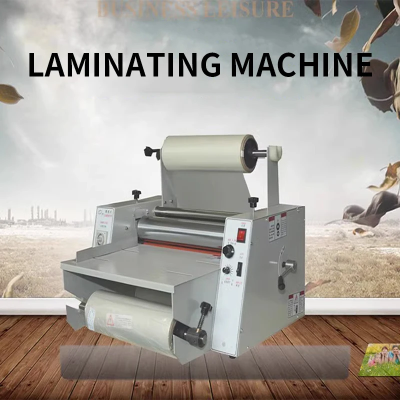 DC-380 Hot Roll Laminating Machine Office Home Photo Paper Laminator Lamination Heating Mode Photo Film Document Plasticizer