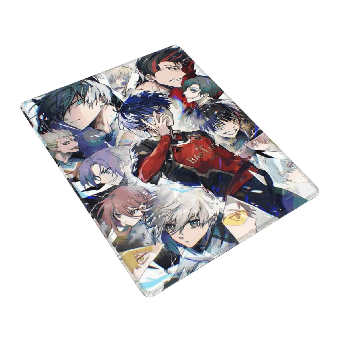 Alfombrilla para ratón con diseño de anime BLUE LOCK, para jugadores, PC, portátiles, teclados, ordenadores, accesorios para juegos, oficina y escritorio.