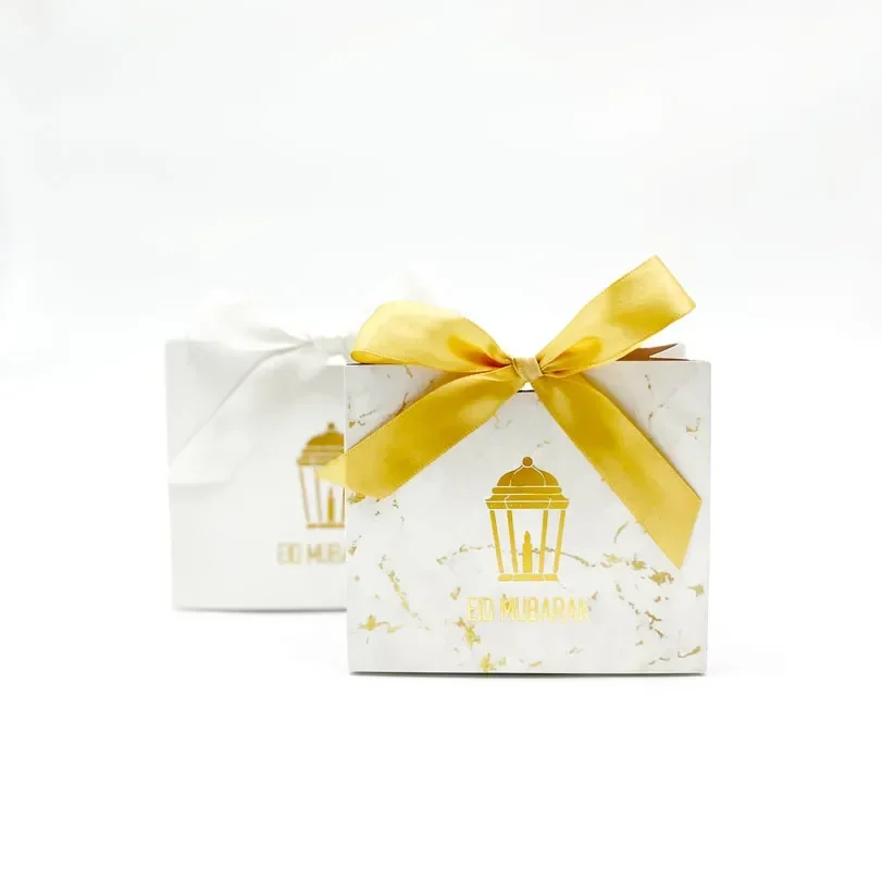 

50pcs Eid Mubarak Decorations Candy Box Happy Ramadan Party Favors Gift Islamic Muslim Eid Al-Fitr Decoration Supplies