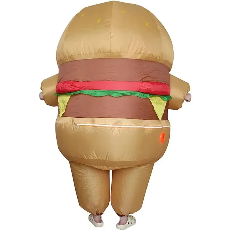 

Halloween Cos Hamburger Inflatable Costume Adult Inflatable Fun Hamburger Halloween Party Cosplay Costume
