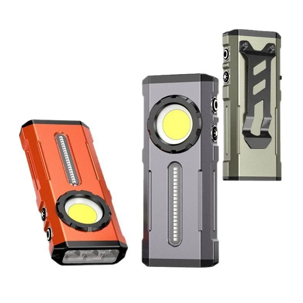 Multi-Functional High Power LED Flashlight Rechargeable Magnetic Work Lamp Portable Digital Display RGB Torch Mechanic Work