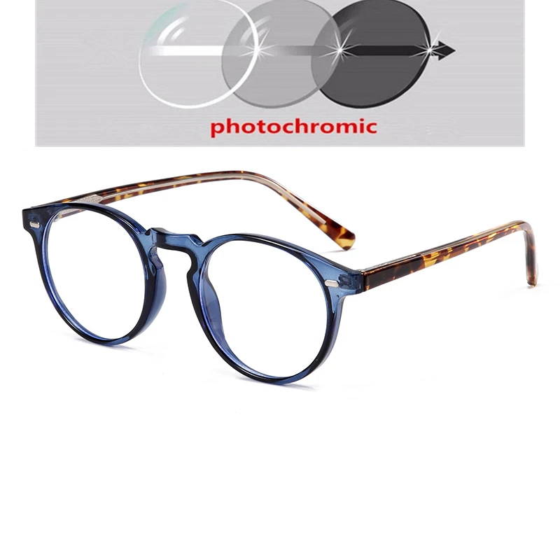 GSBJXZ TR90 Blue Light Blocker Round Nearsighted Eyeglasses Women Men Student Optical Glasses Prescription 0 -0.5 -0.75 To -6.0
