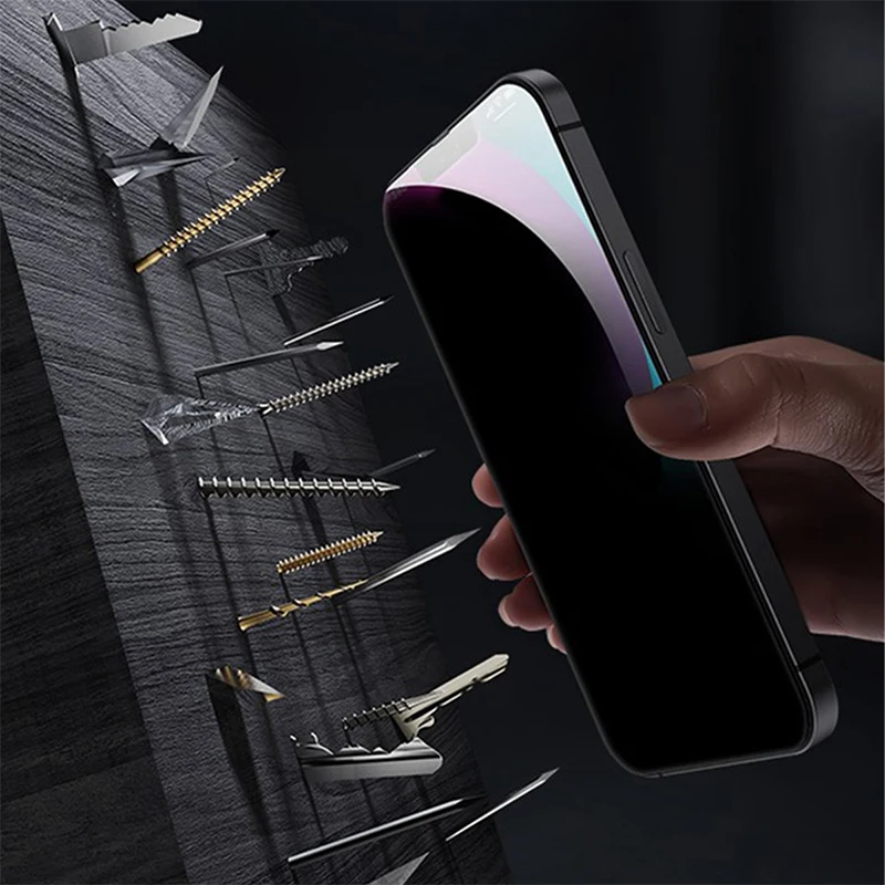 3PCS Privacy Screen Protector For iPhone 14 Pro Max 14 Plus Anti-Spy Glass For iPhone 13 15 12 11 Pro Max 13 Mini Tempered Glass