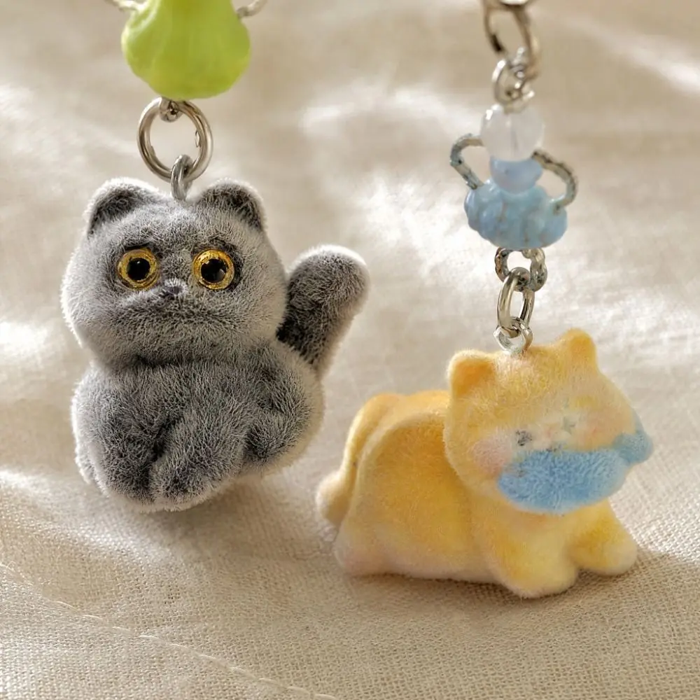 Y2K Deer Pendant Keychain Fashion Korean Style Little Deer Key Ring Handmade Cute Animals Pendant Key Chain Girls