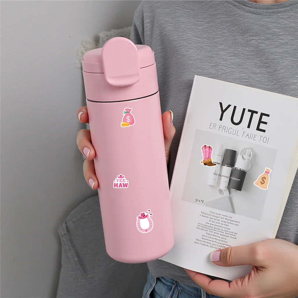 35pcs-50pcs Cute Country Stickers Colorful Rodeo Cowboy Stickers Teacher Reward Stickers For Suitcase Fridge Phone Luggage