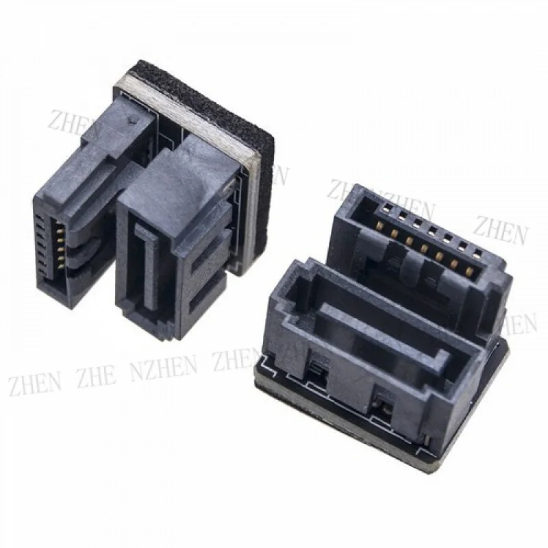 Y Y Mainboard HDD SSD SATA 7PIN Reverse Rotation 180 Degree Angled Connector Adapter