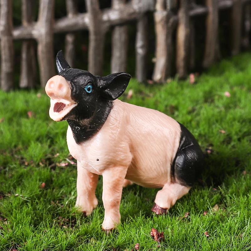 Oenux zwierzęta gospodarskie Model symulacja świnia świnia świnia dzik świnka dzika świnka dzika figurki drobiu figurka edukacyjna zabawka dla dzieci