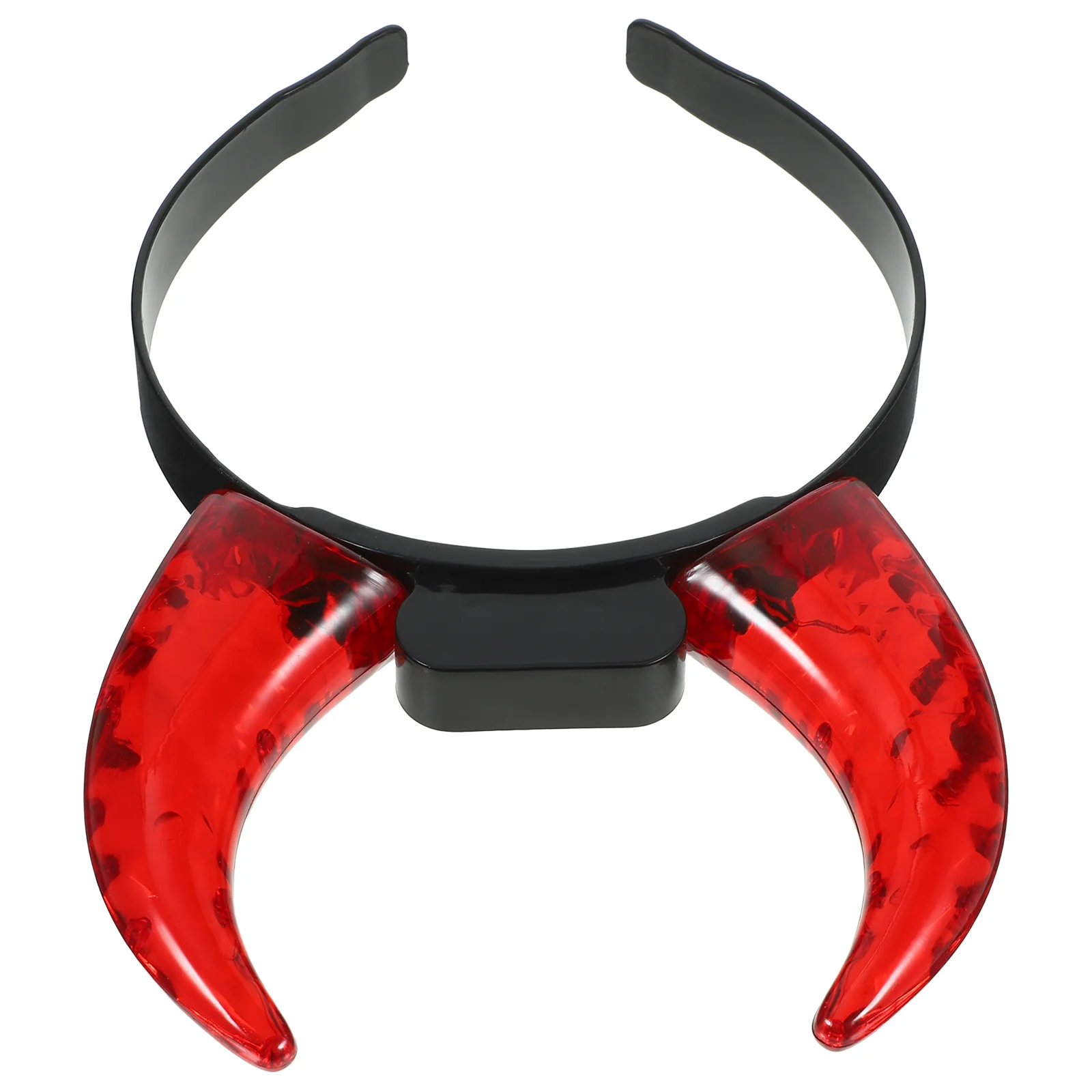 

Apparel Demon Horn Headband Headdress Prop Decorative Hairband Headgear Red Glowing